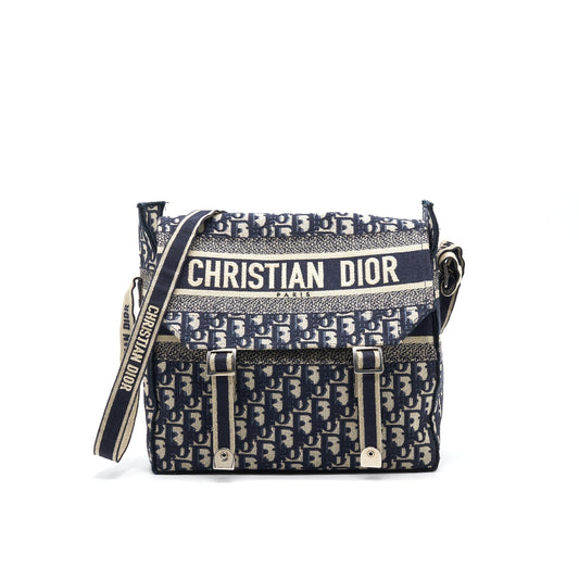Luxury Dior Luxury Diorcamp Bag Blue Luxury Dior Oblique Embroidery