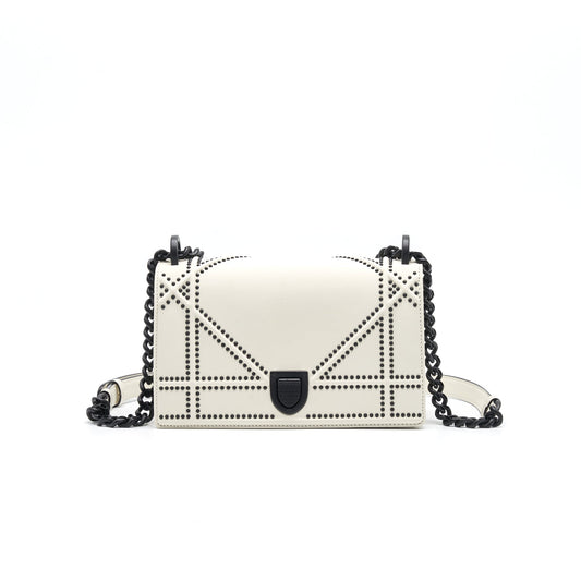 Luxury Dior Small Luxury Diorama Bag Ultra Black White
