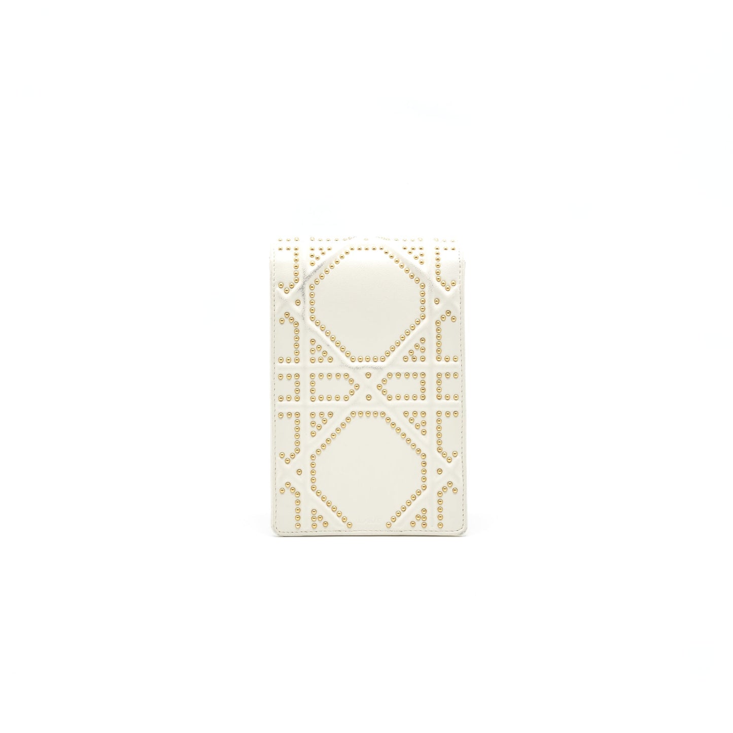 Luxury Dior Luxury Diorama Vertical Clutch Bag White GHW