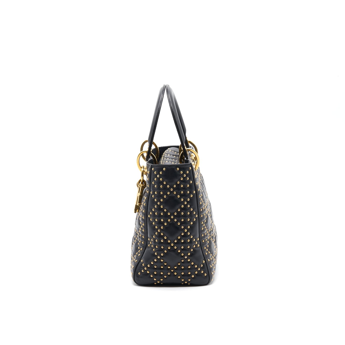Luxury Dior Supple Lady Luxury Dior Studded Tote Bag Black GHW