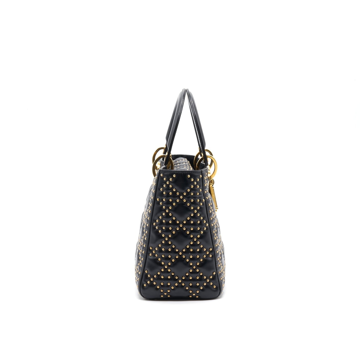 Luxury Dior Supple Lady Luxury Dior Studded Tote Bag Black GHW