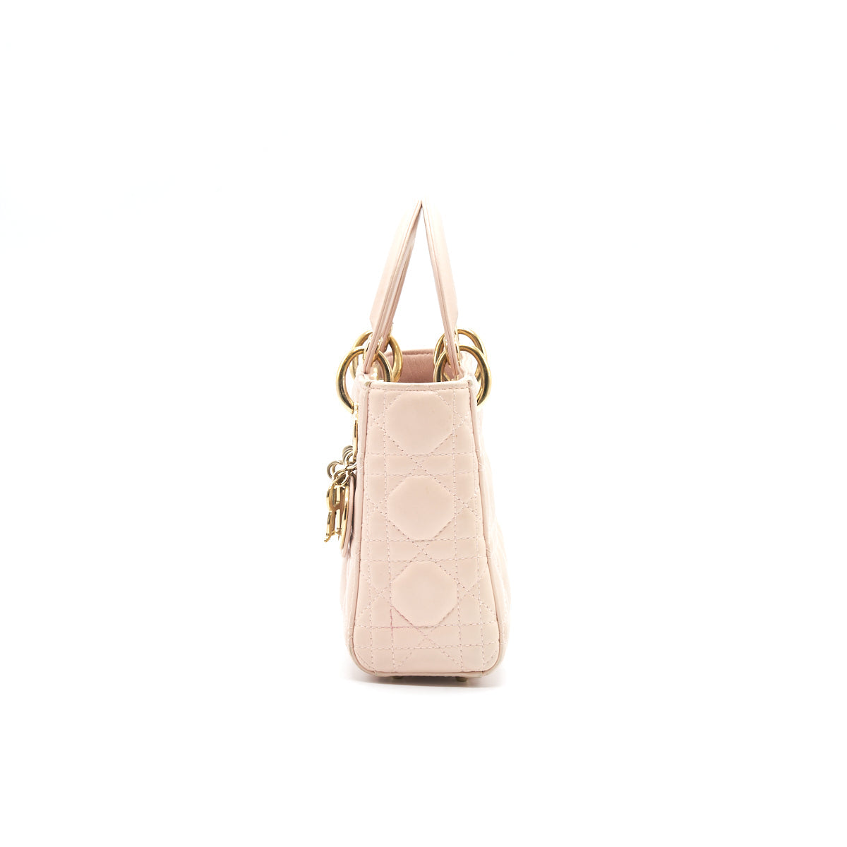Luxury Dior Mini Lady Luxury Dior Lambskin Light Pink GHW