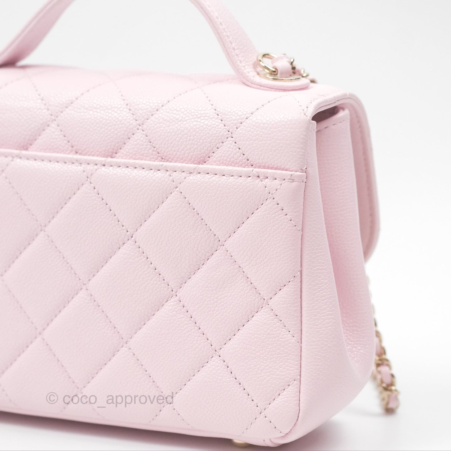 Chanel Quilted Small Business Affinity Flap Light Pink Caviar Gold Hardware
