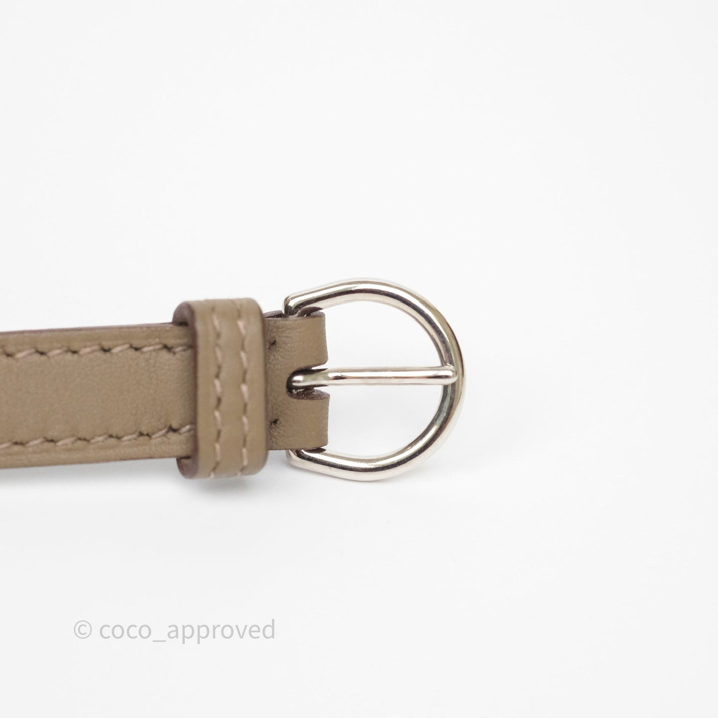Hermès 24/24 21 Mini Etoupe 18 Evercolor/ Swift Palladium Hardware