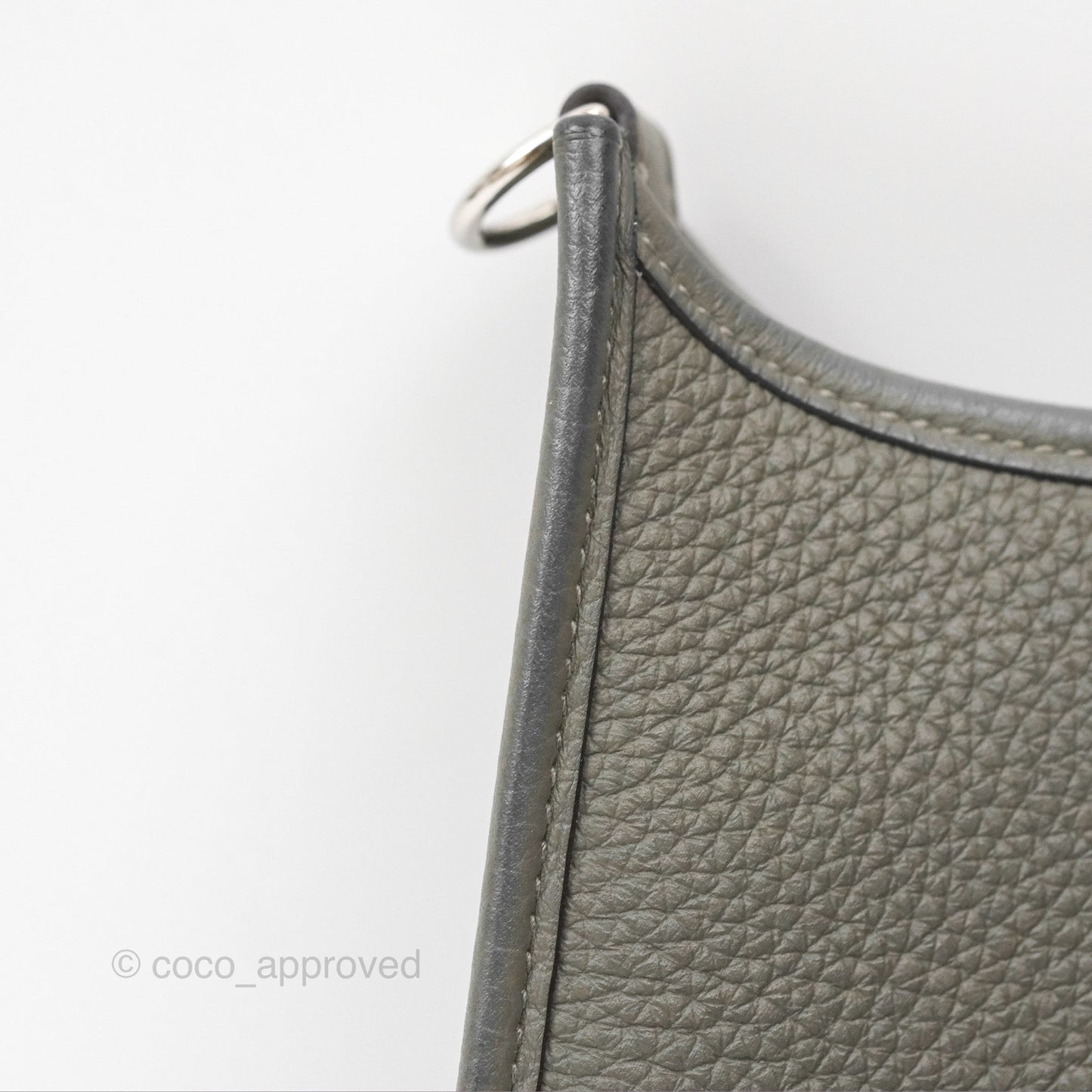 Hermès Mini Evelyne 16 Gris Meyer 0L Clemence Palladium Hardware
