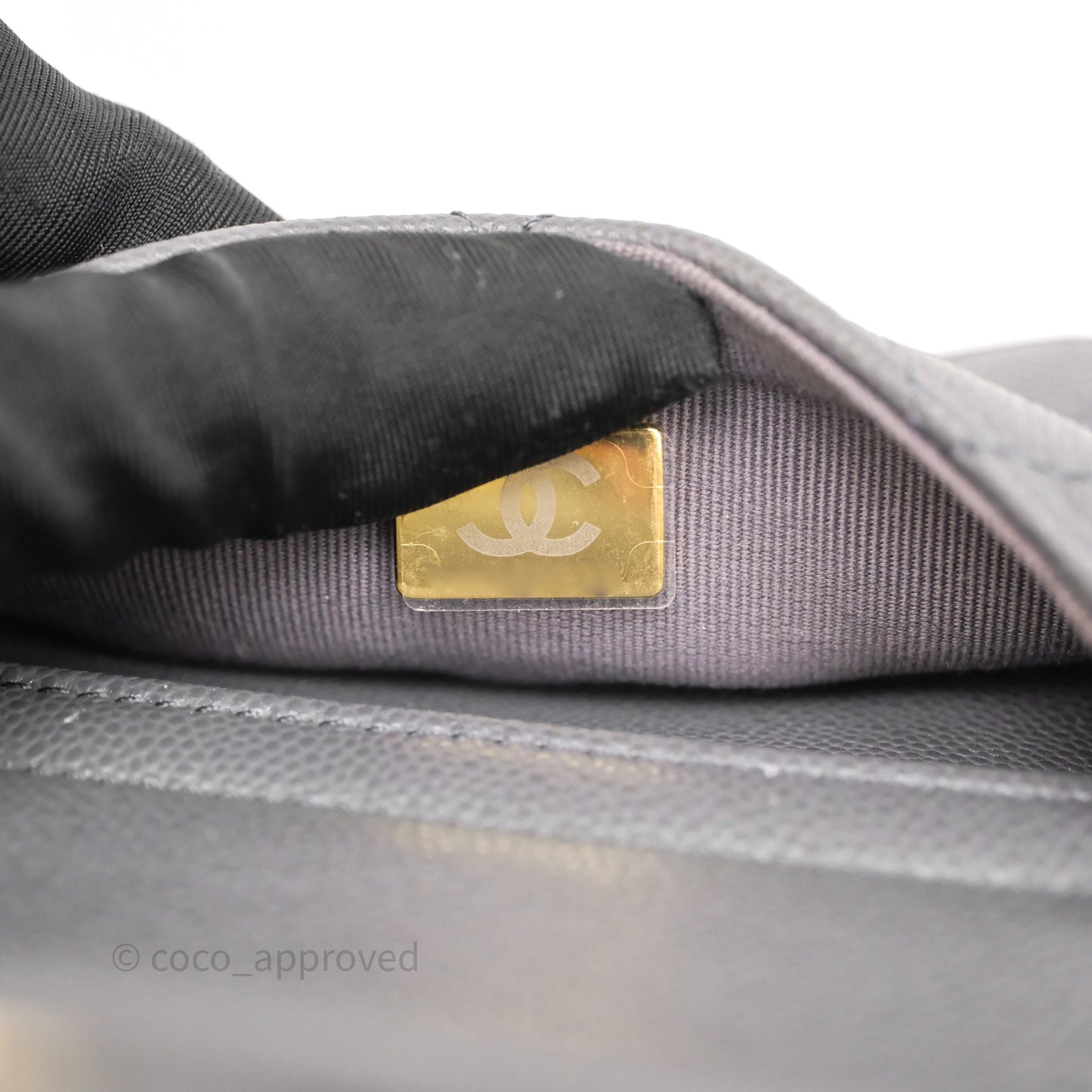 Chanel Small Duma Backpack Dark Grey Caviar Gold Hardware 23K