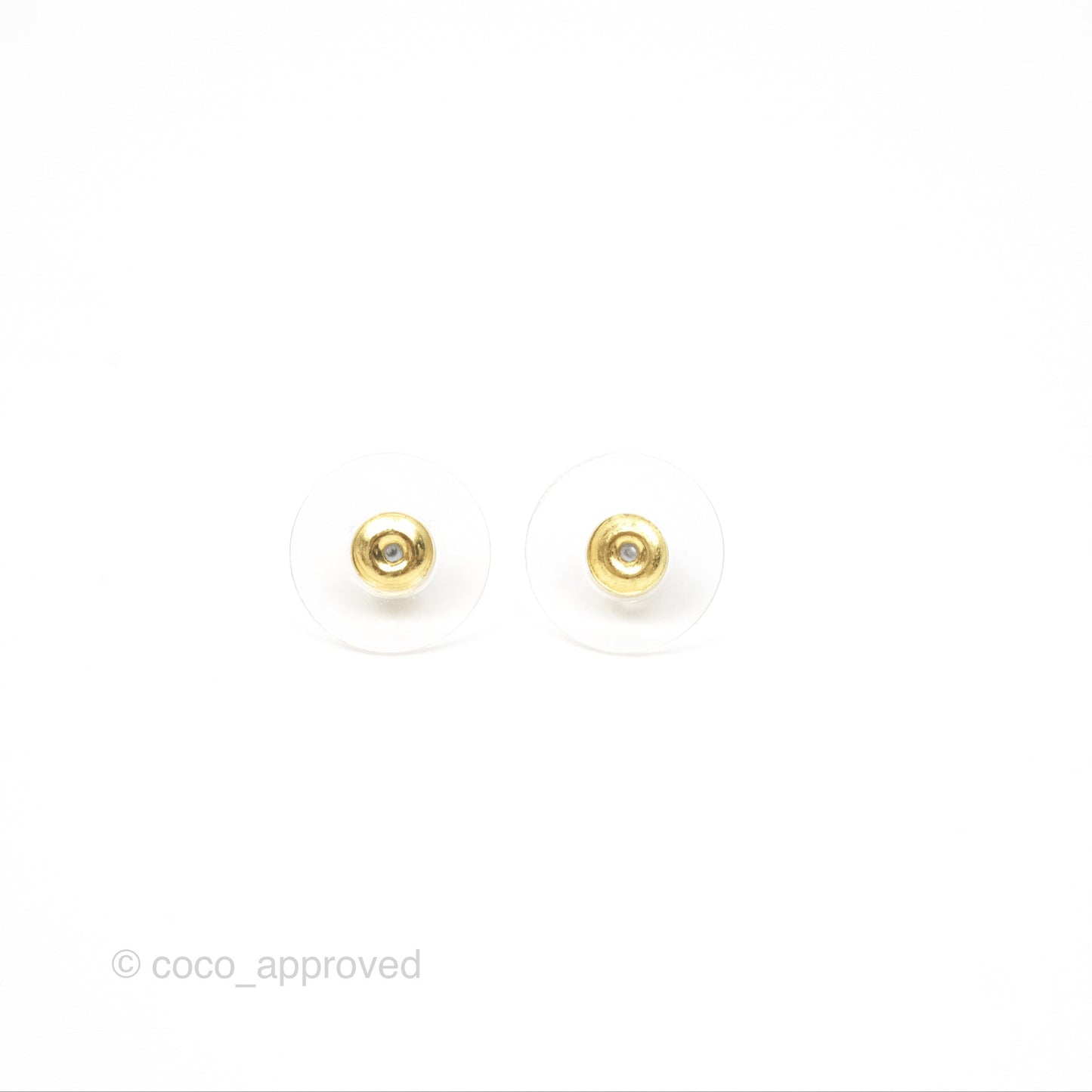 Chanel CC Pearl Earrings Gold Tone 24S