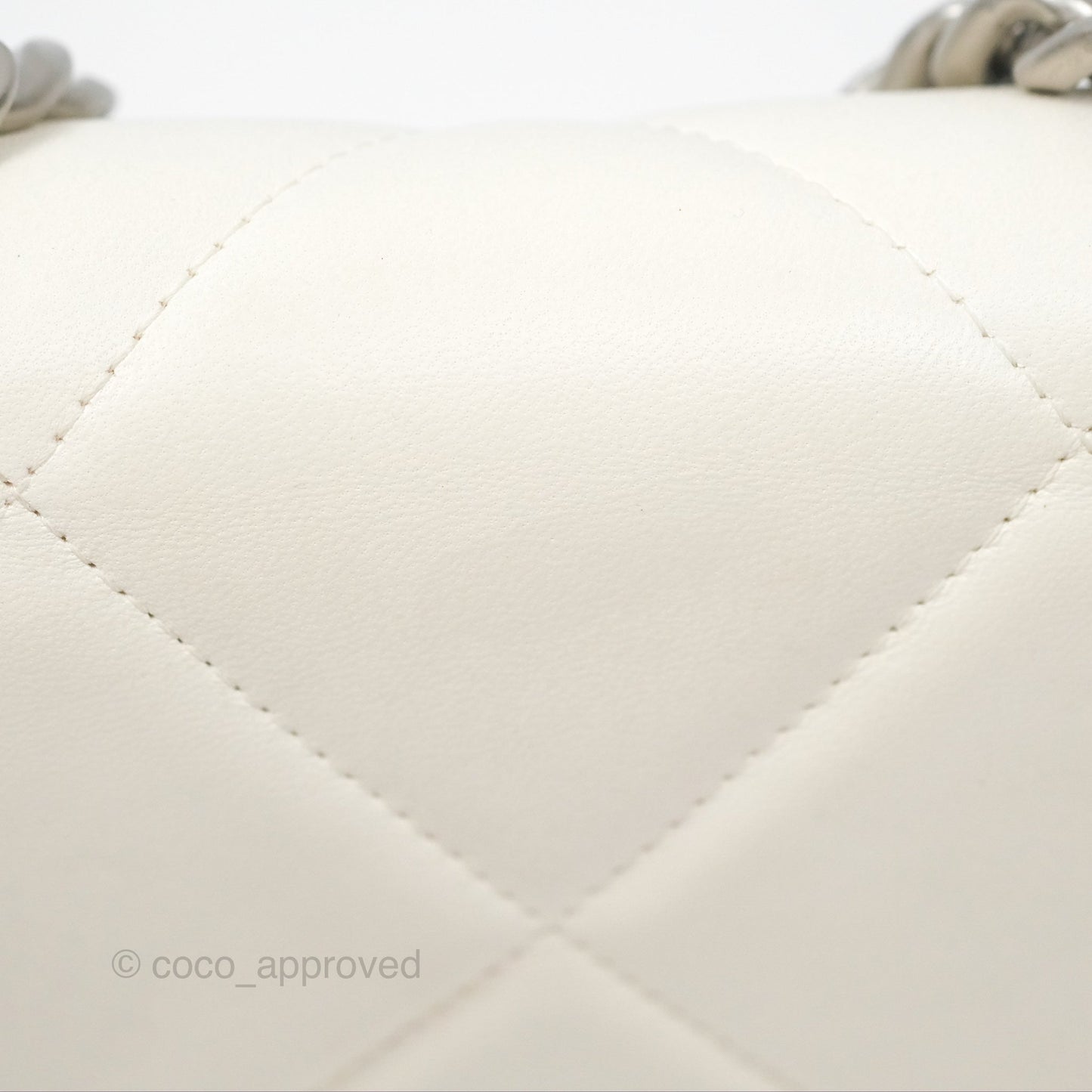 Chanel 19 Wallet on Chain WOC White Mixed Hardware
