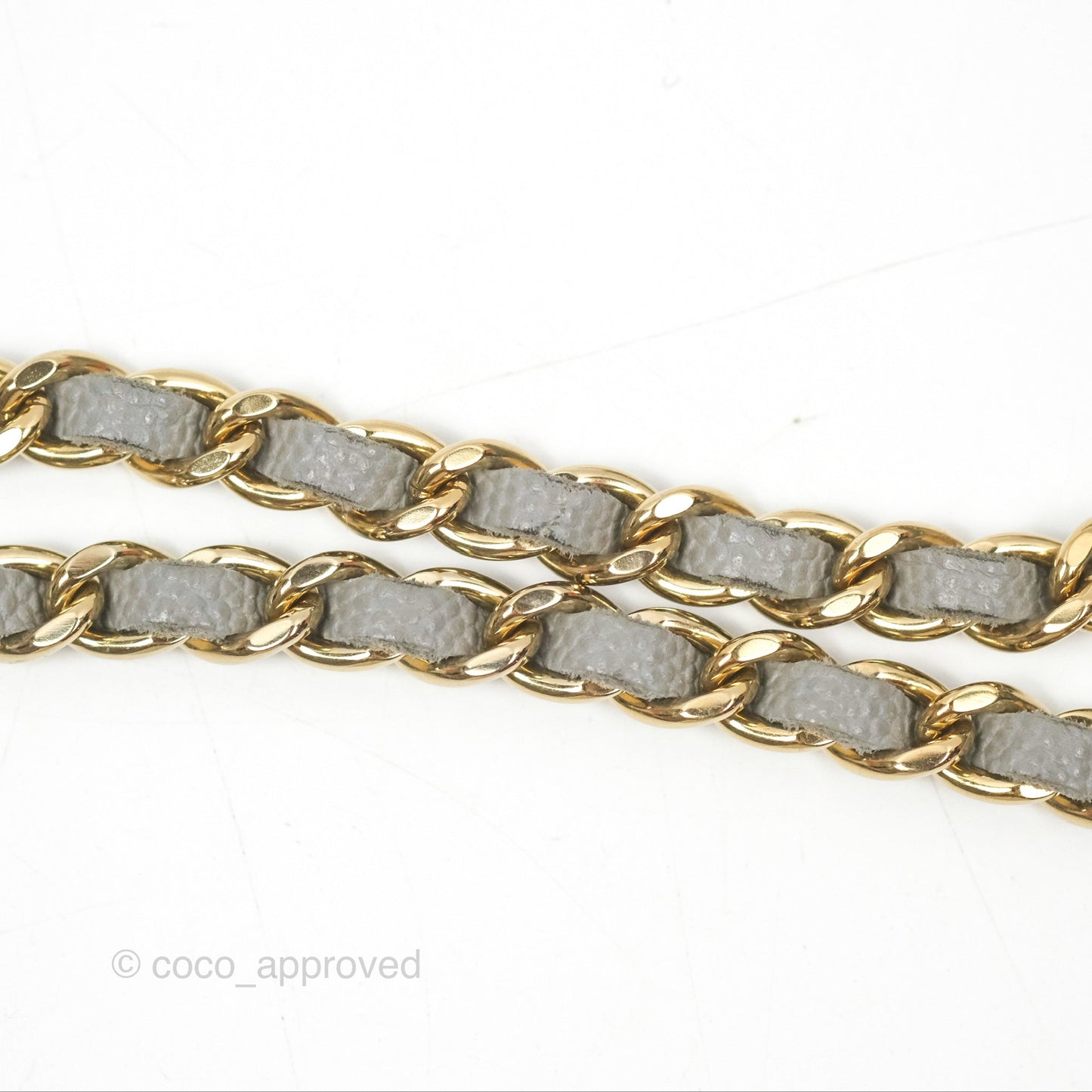 Chanel Quilted Classic Wallet On Chain WOC Grey Caviar Gold Hardware