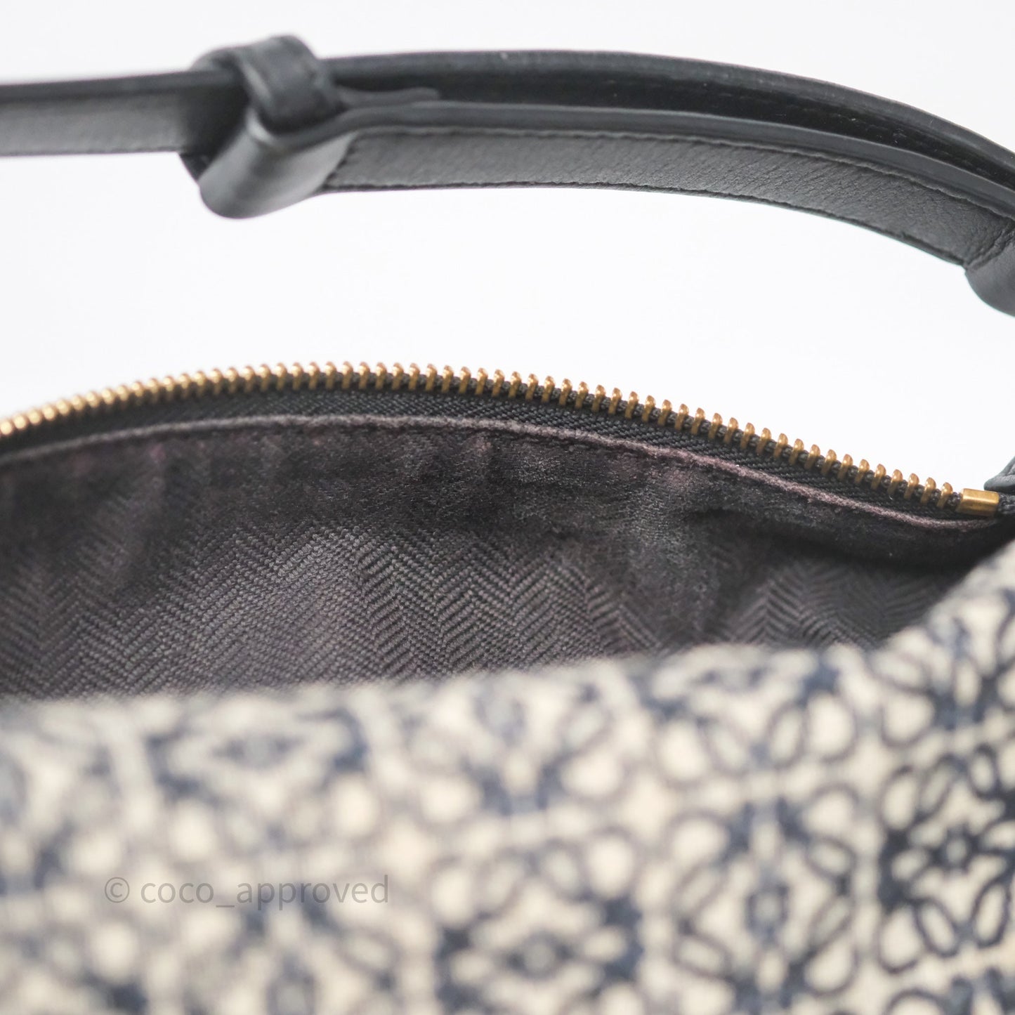 Loewe Small Cubi bag in Anagram Jacquard & Calfskin Navy/Black
