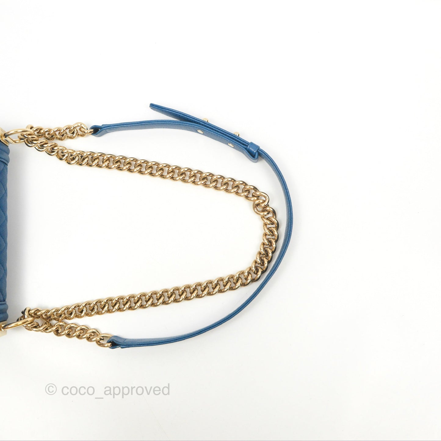 Chanel Small Boy Blue Caviar Gold Hardware