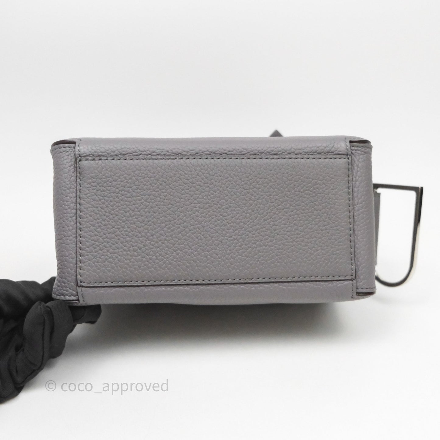 Delvaux Cool Box Mini Taurillon Soft Grained Grey Calfskin Silver Hardware