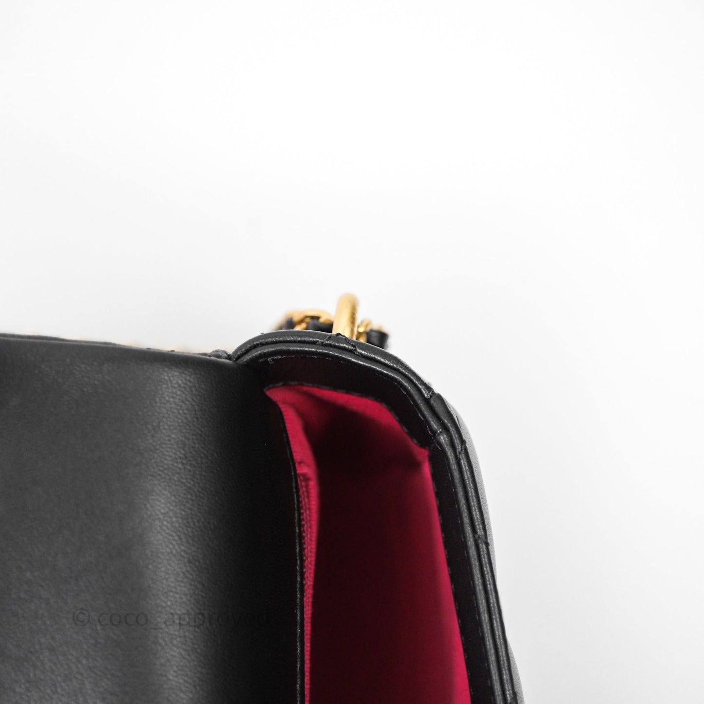 Chanel My Perfect Mini With Pearl Quilted Black Lambskin Gold Hardware