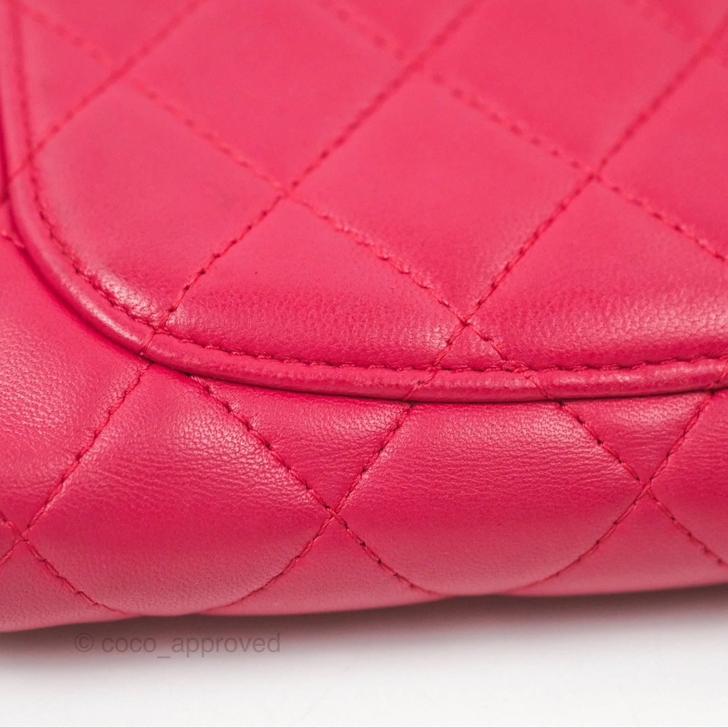 Chanel Quilted Classic French Wallet Lambskin Red Silver Hardware
