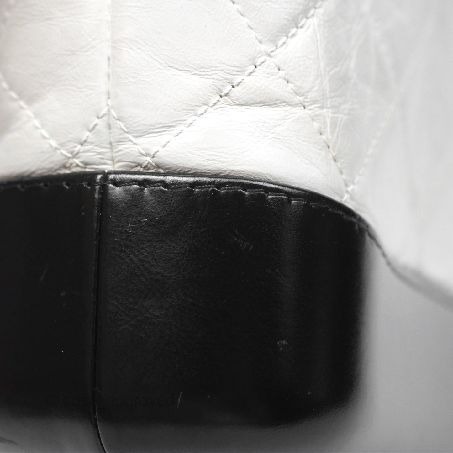 Chanel Small Gabrielle Hobo Quilted Black White Aged Calfskin