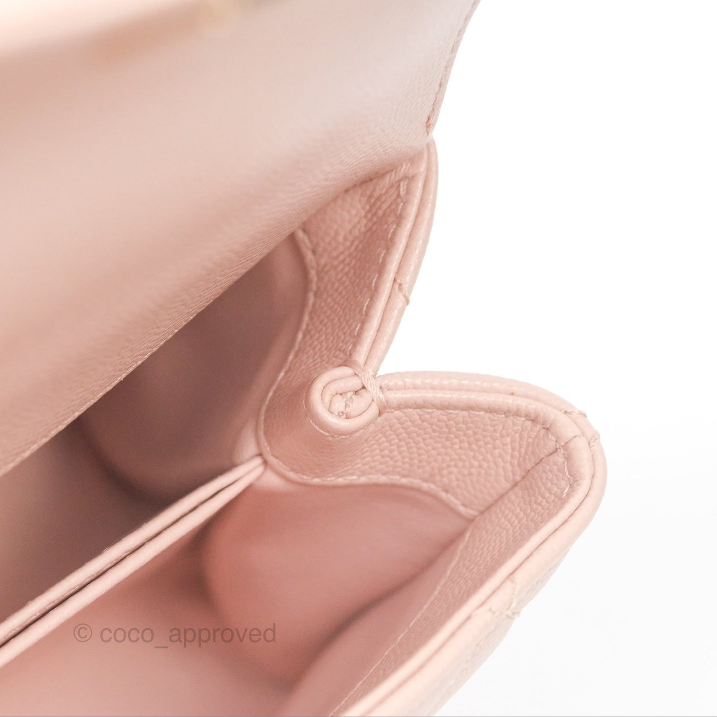Chanel Small Coco Handle Light Pink Caviar Gold Hardware
