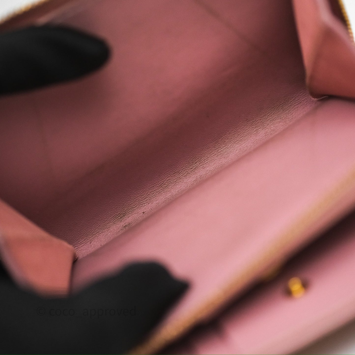 Christian Dior Medium Caro Scarlet Zipped Wallet Pink Cannage Calfskin