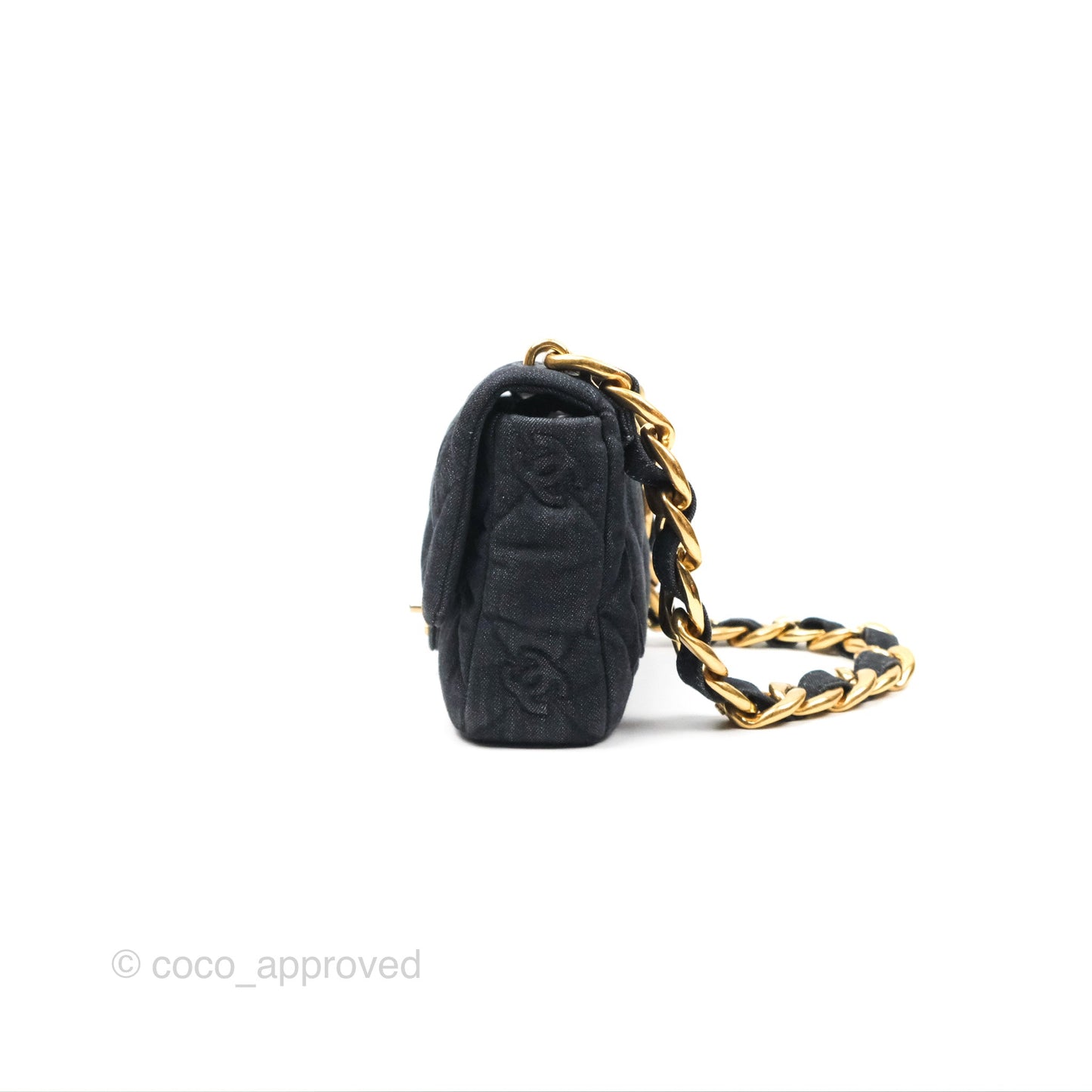 Chanel Medium Funky Town Flap Denim Aged Gold Hardware 22S