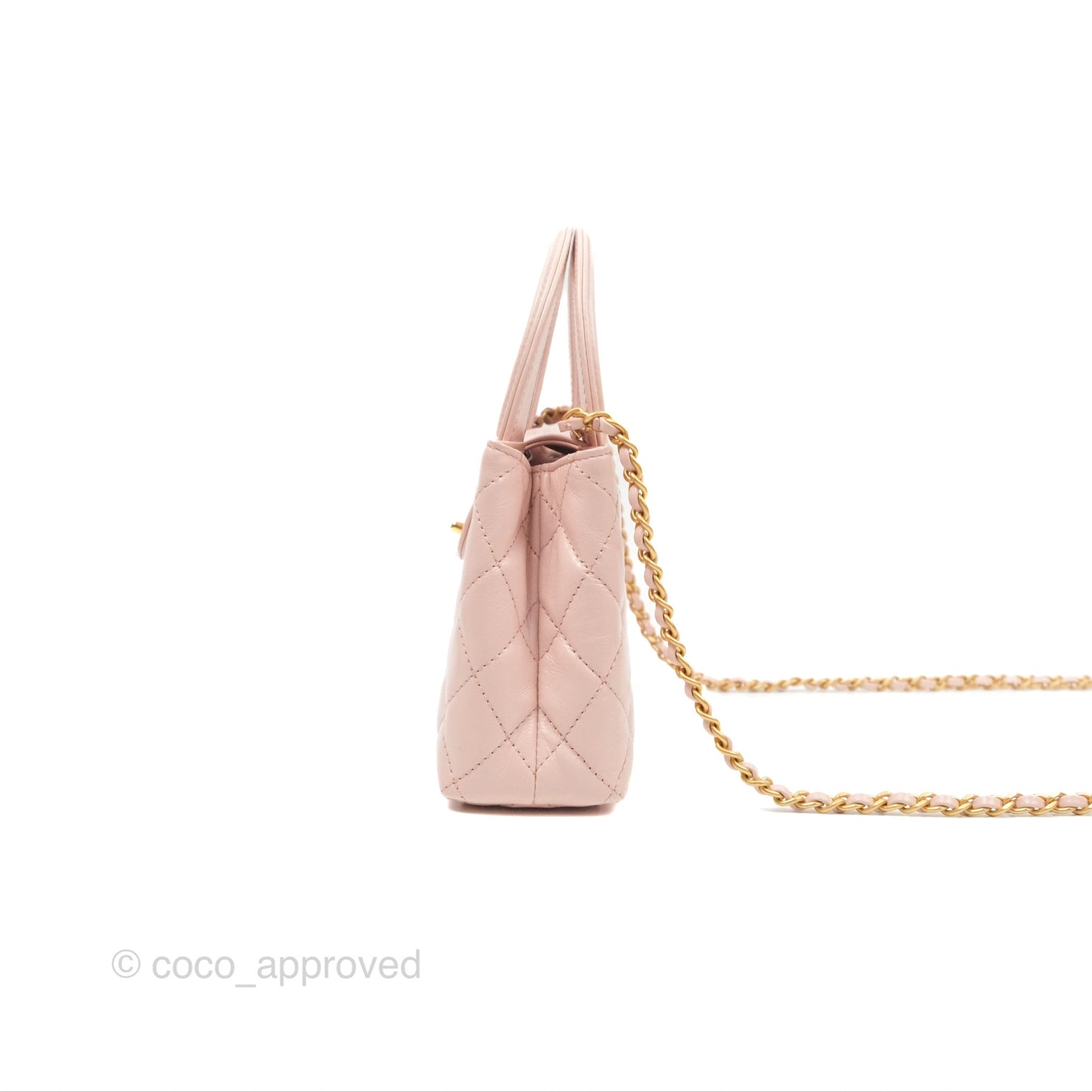 Chanel Kelly Bag Light Pink Shiny Calfskin Aged Gold Hardware