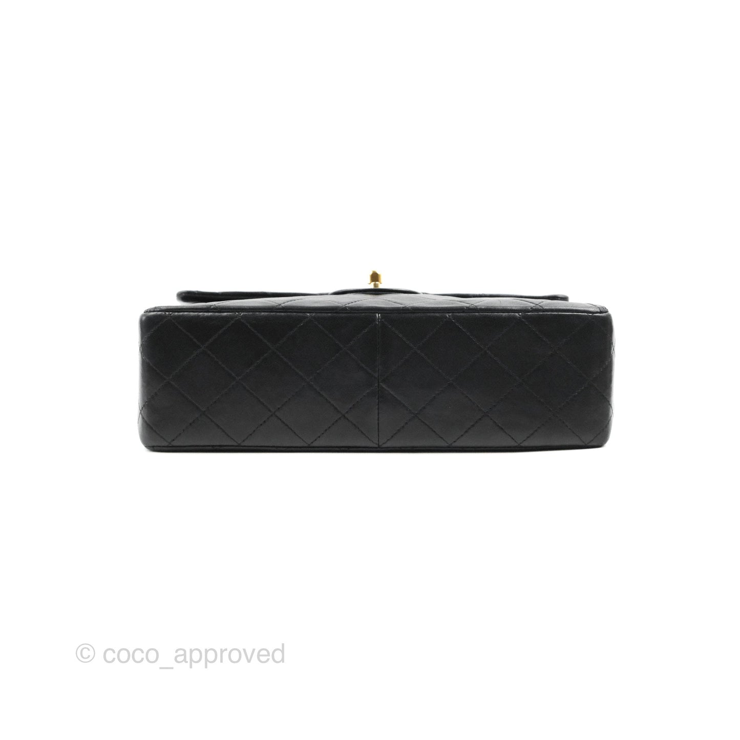 Chanel Vintage Medium Double Flap Black Lambskin 24K Gold Hardware
