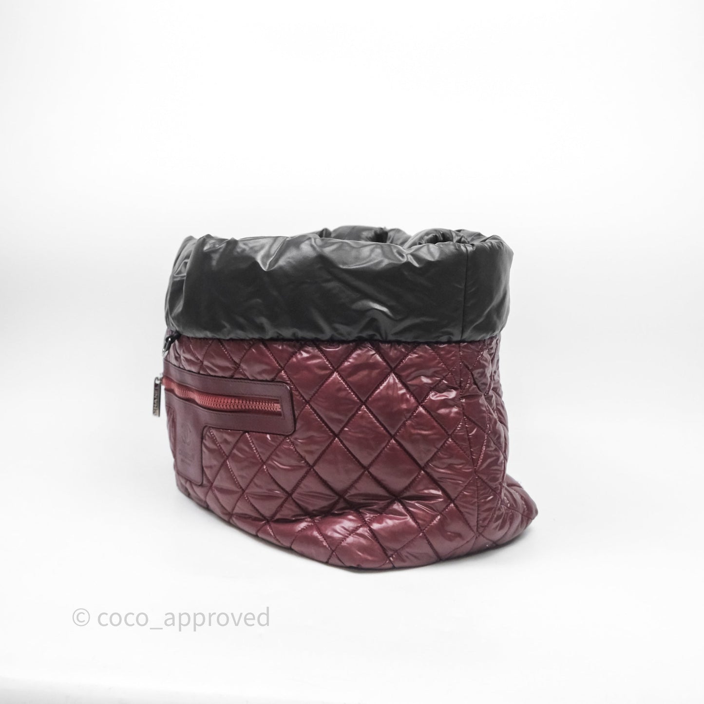 Chanel Nylon Quilted Medium Coco Cocoon Reversible Tote Black