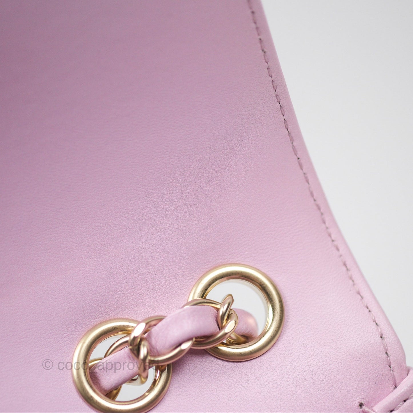 Chanel Quilted Flap Bag Pink Lambskin Aged Gold Hardware