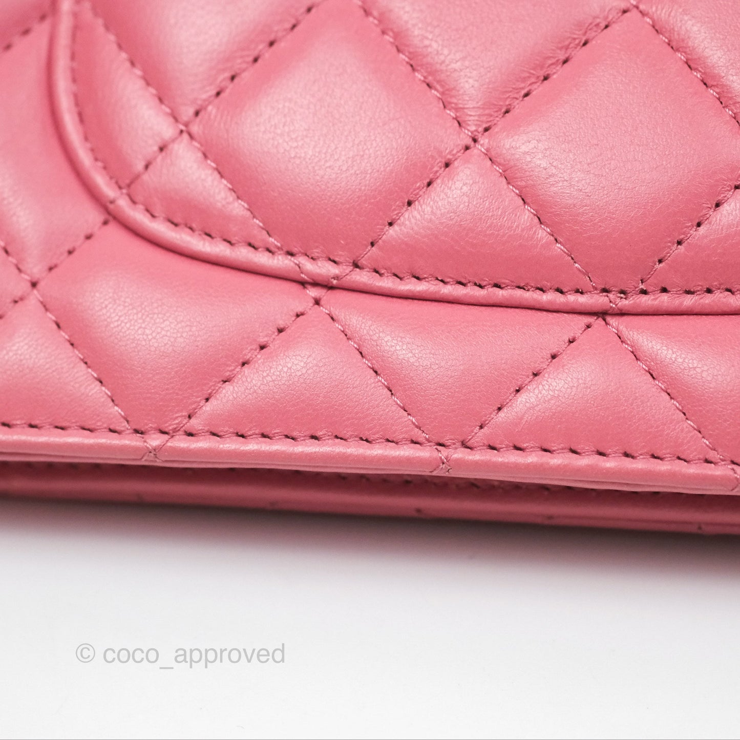 Chanel All Slide Wallet on Chain WOC Adjustable Chain Quilted Pink Lambskin