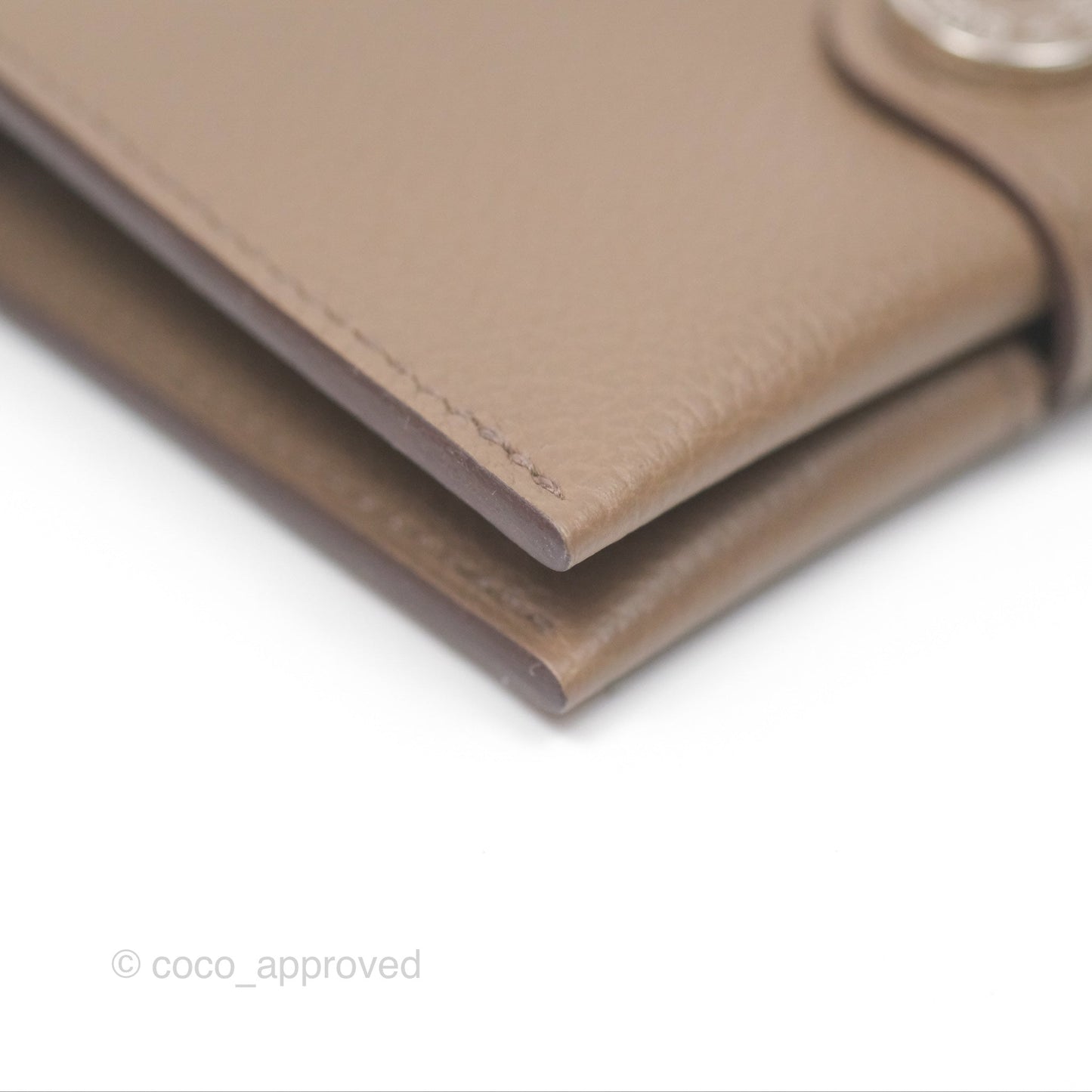 Hermès R.M.S Card Holder Etoupe Palladium Hardware
