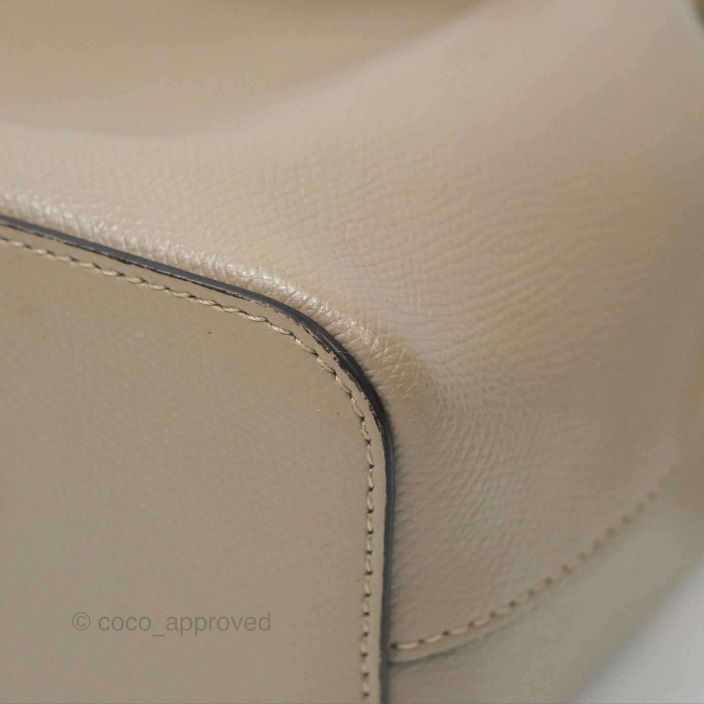 Fendi Mini Mon Tresor Bucket Bag Tortora Grained Calfskin