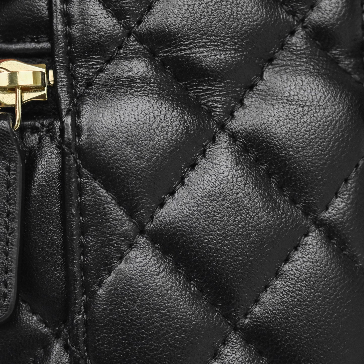 Chanel Trendy Vanity Phone Holder With Chain Black Lambskin Gold Hardware