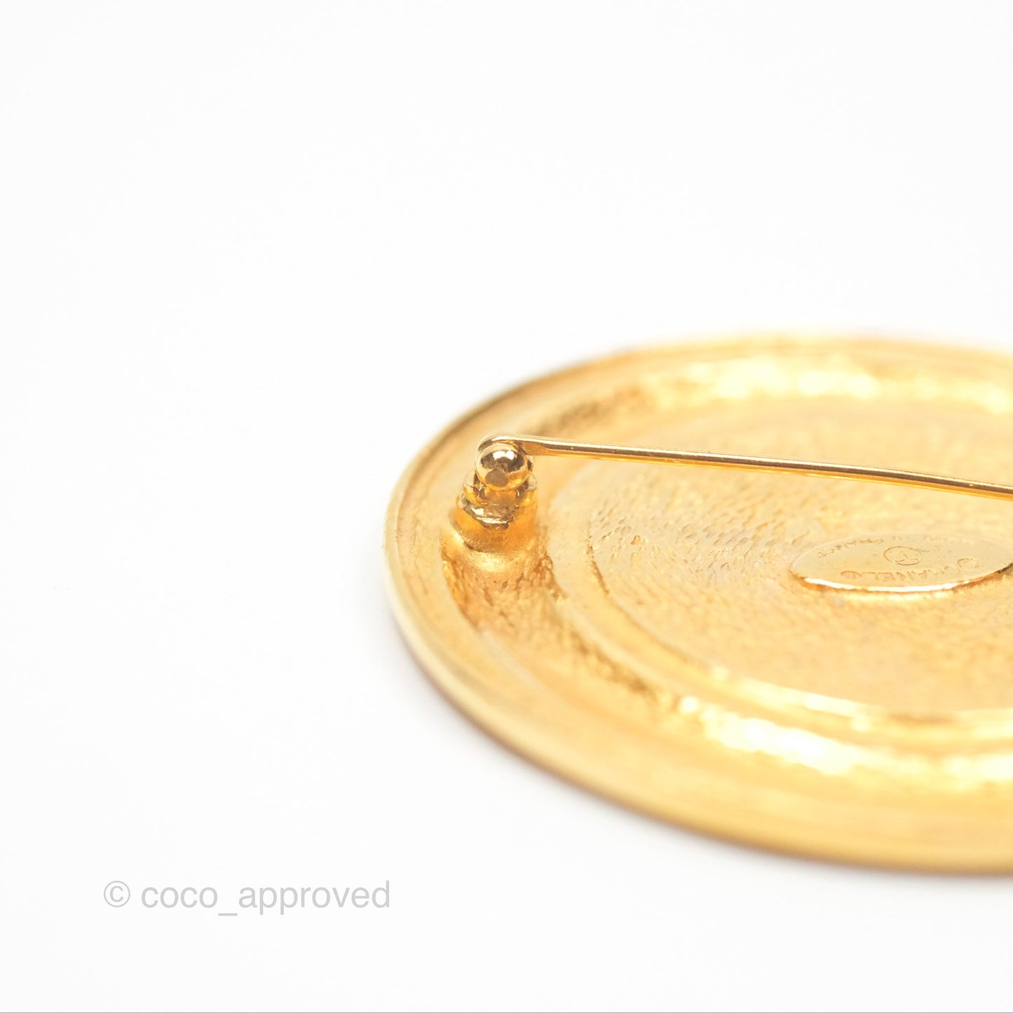 Chanel Vintage Rue Cambon Medallion Brooch