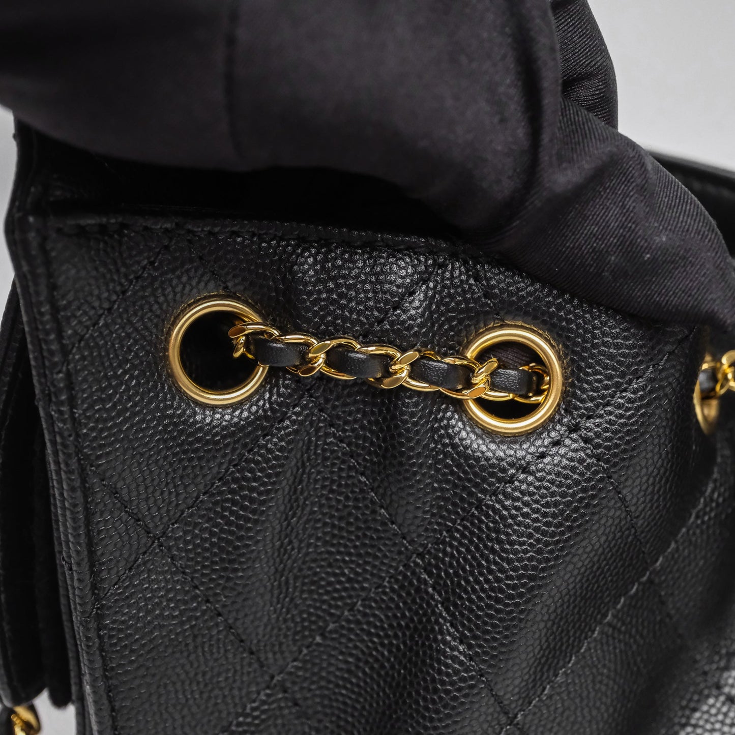 Chanel 25 Mini Bag Black Caviar Gold Hardware
