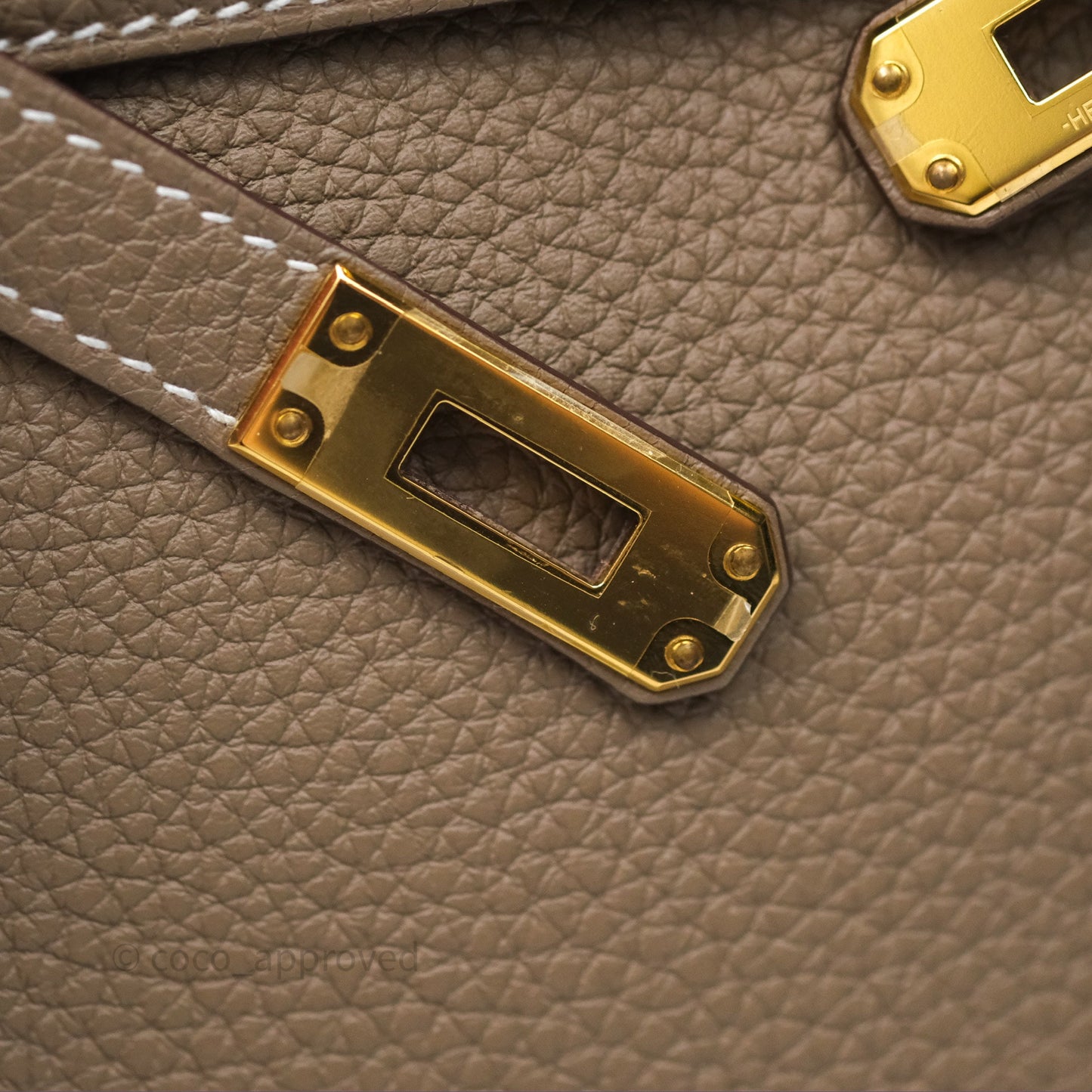 Hermès Kelly 25 Etoupe 18 Retourne Togo Gold Hardware