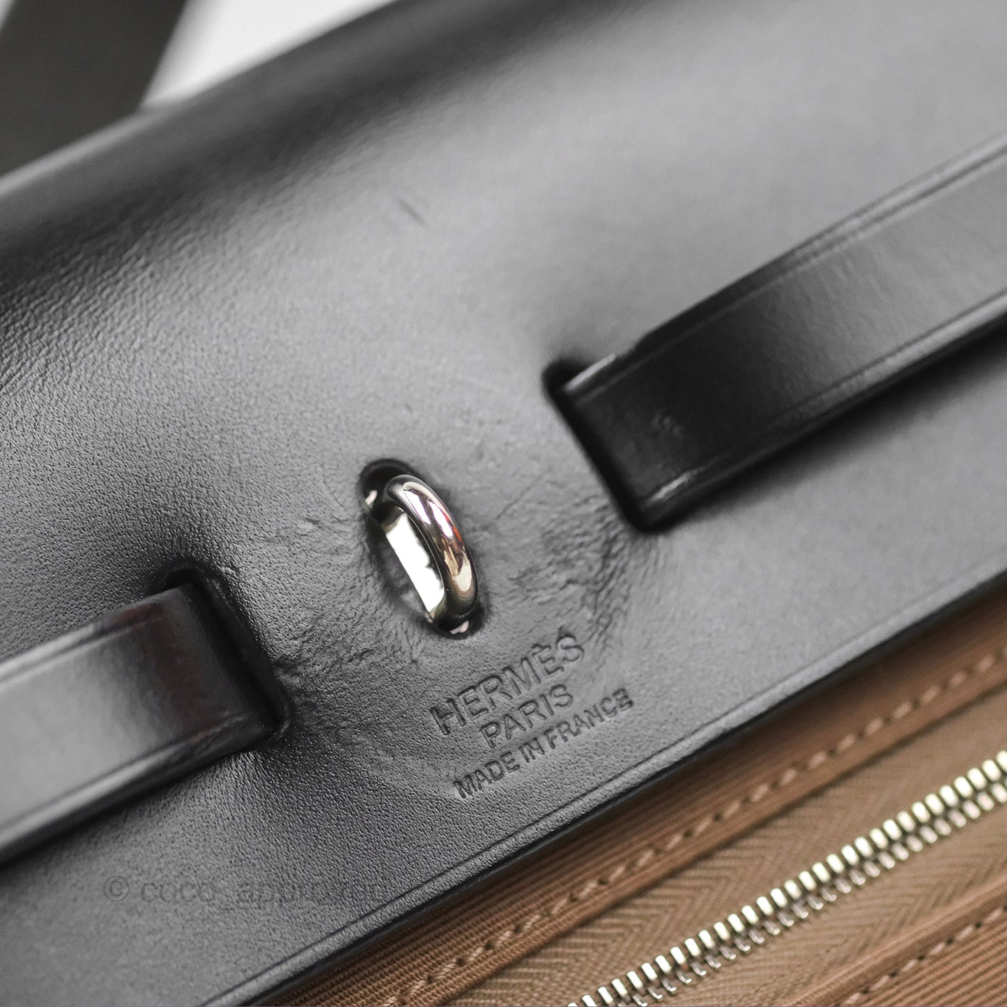 Hermès Herbag Zip 31 Ebene/Etoupe Canvas Palladium Hardware