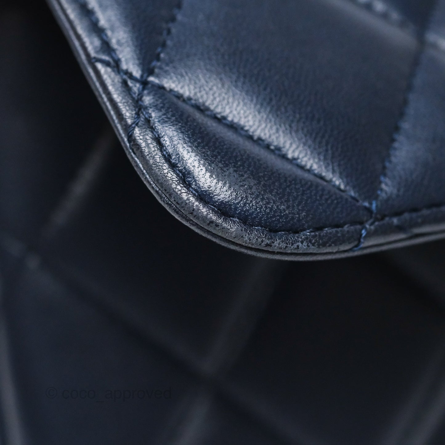 Chanel Small Trendy CC Navy Lambskin Gold Hardware