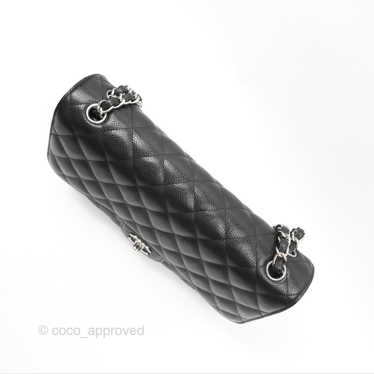 Chanel Jumbo Double Flap Black Caviar Silver Hardware⁣⁣