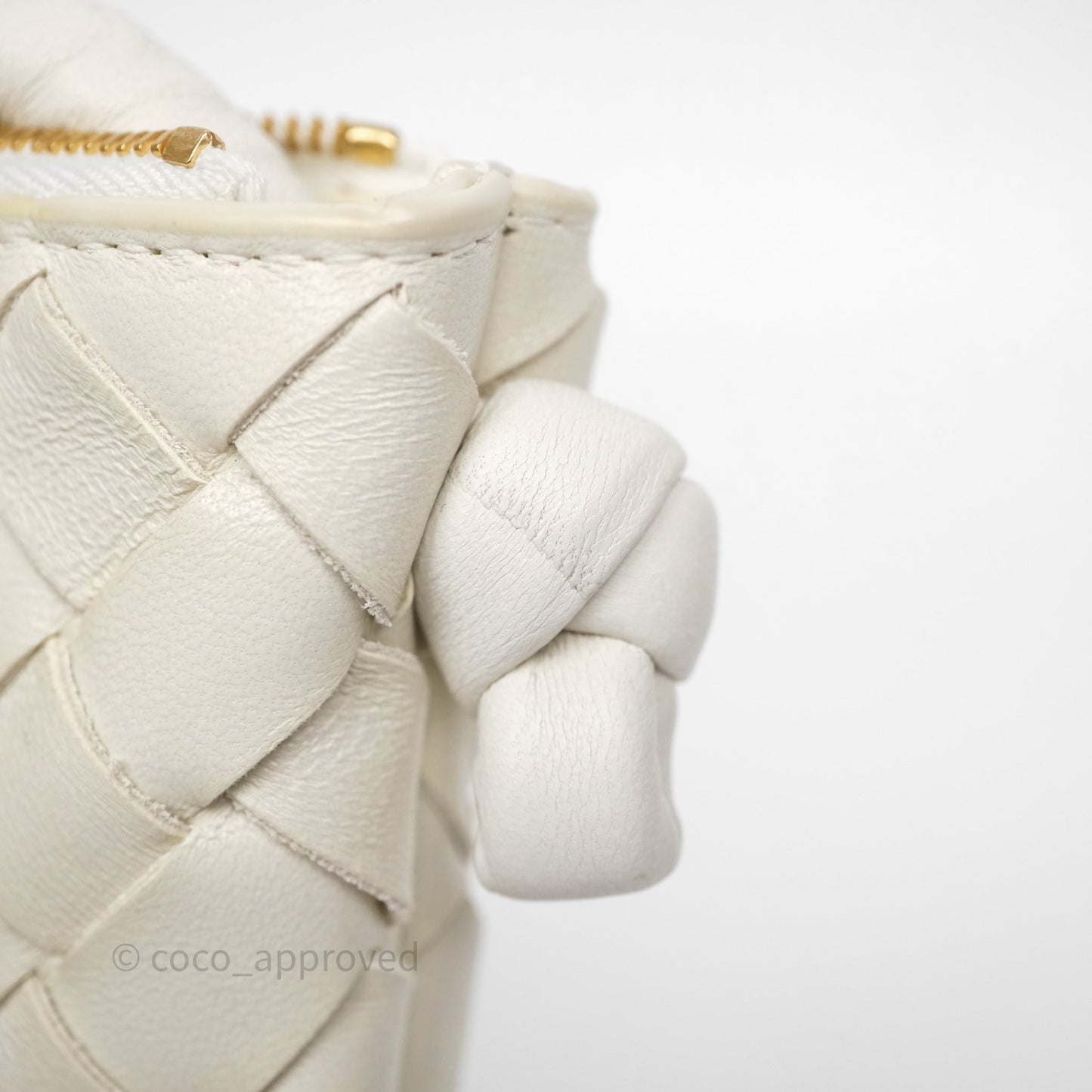 Bottega Veneta Small Turn Pouch Nappa Intrecciato White