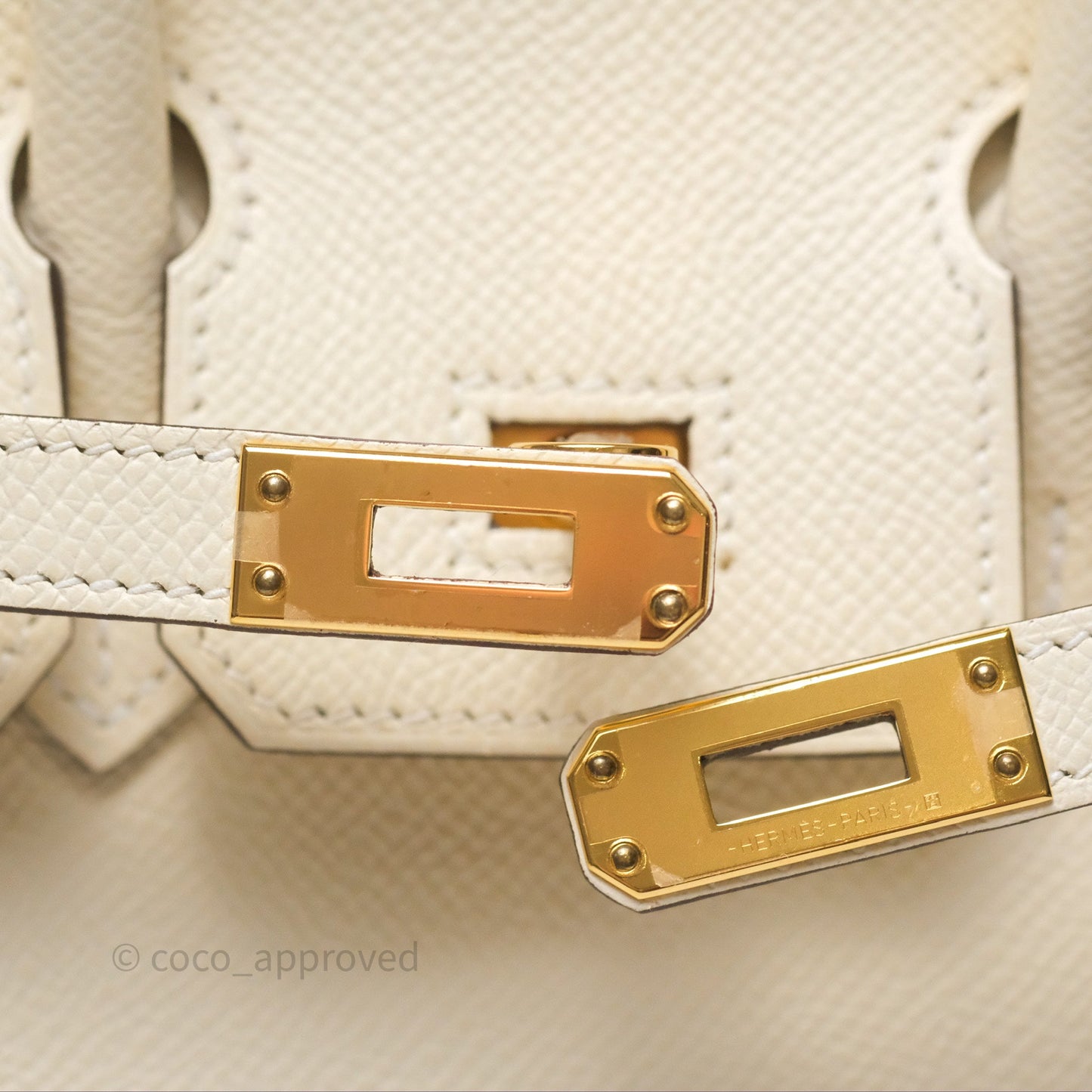 Hermès Birkin 25 Sellier Nata I2 Epsom Gold Hardware