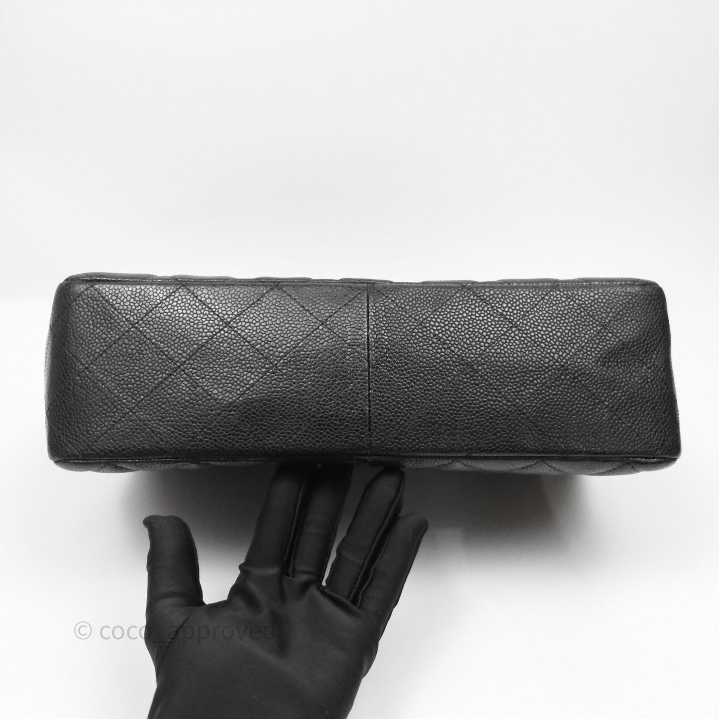 Chanel Jumbo Single Flap Black Caviar Silver Hardware