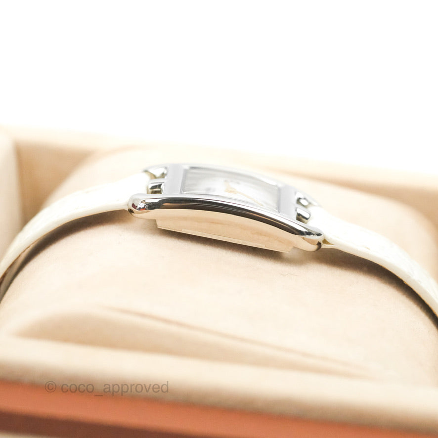 Hermès Cape Cod Watch Blanc Chantilly PM Palladium Hardware