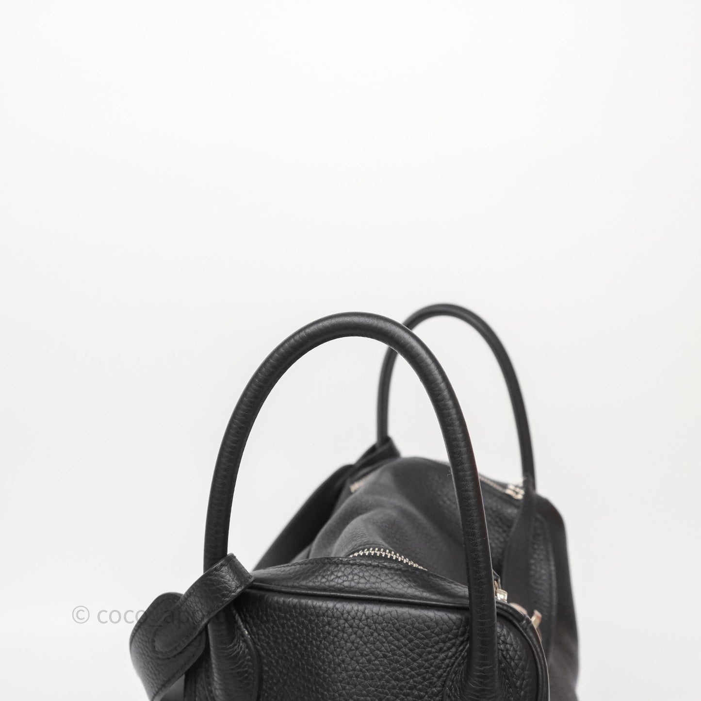 Hermès Lindy 30 Black Clemence Palladium Hardware