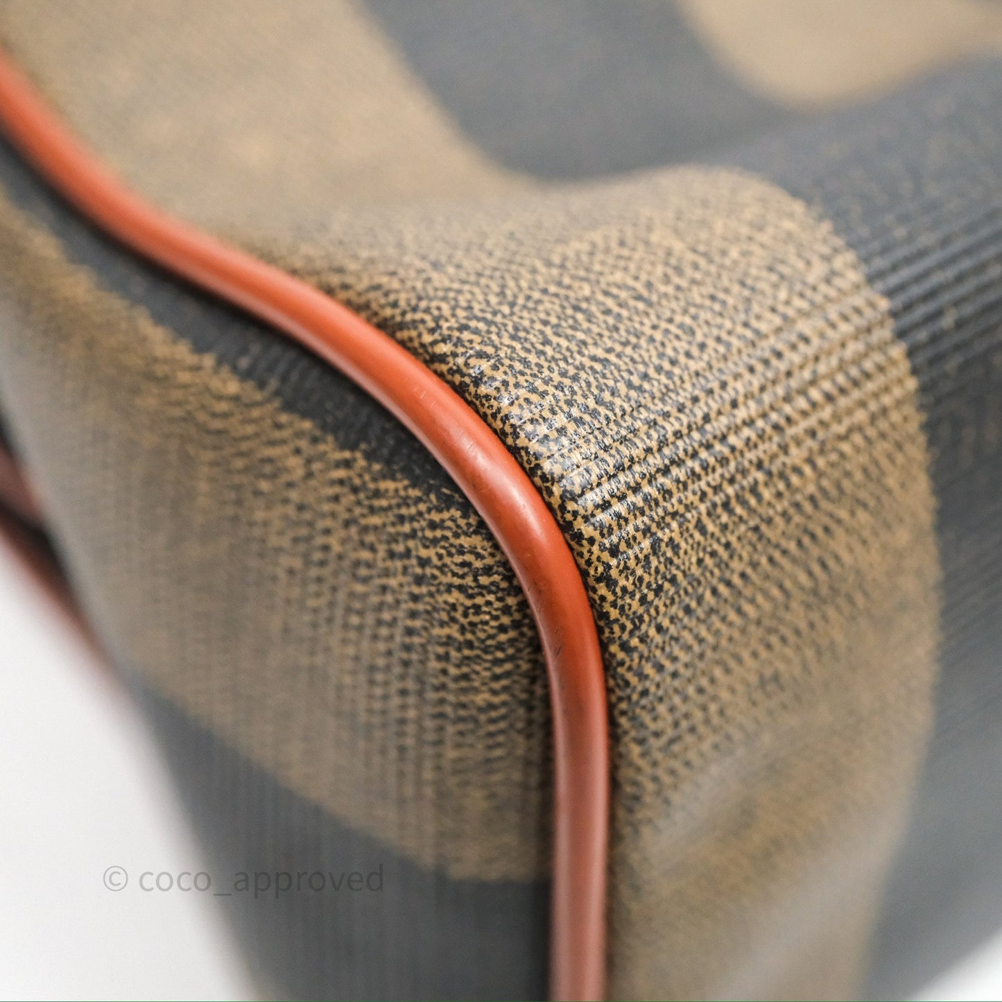 Fendi Mini Vintage Striped Boston Bag