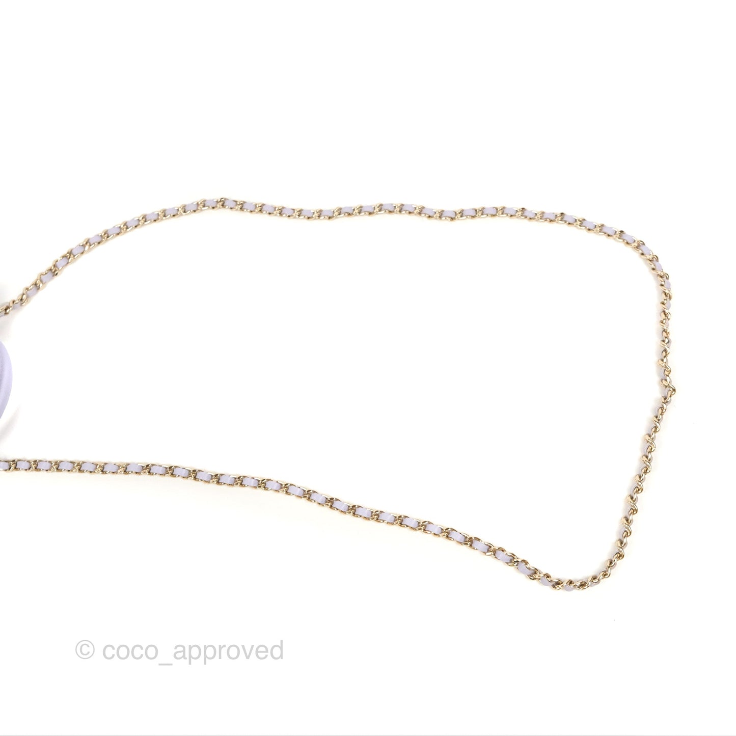 Chanel Mini Handle Flap Coin Purse With Chain Purple Lambskin Gold Hardware