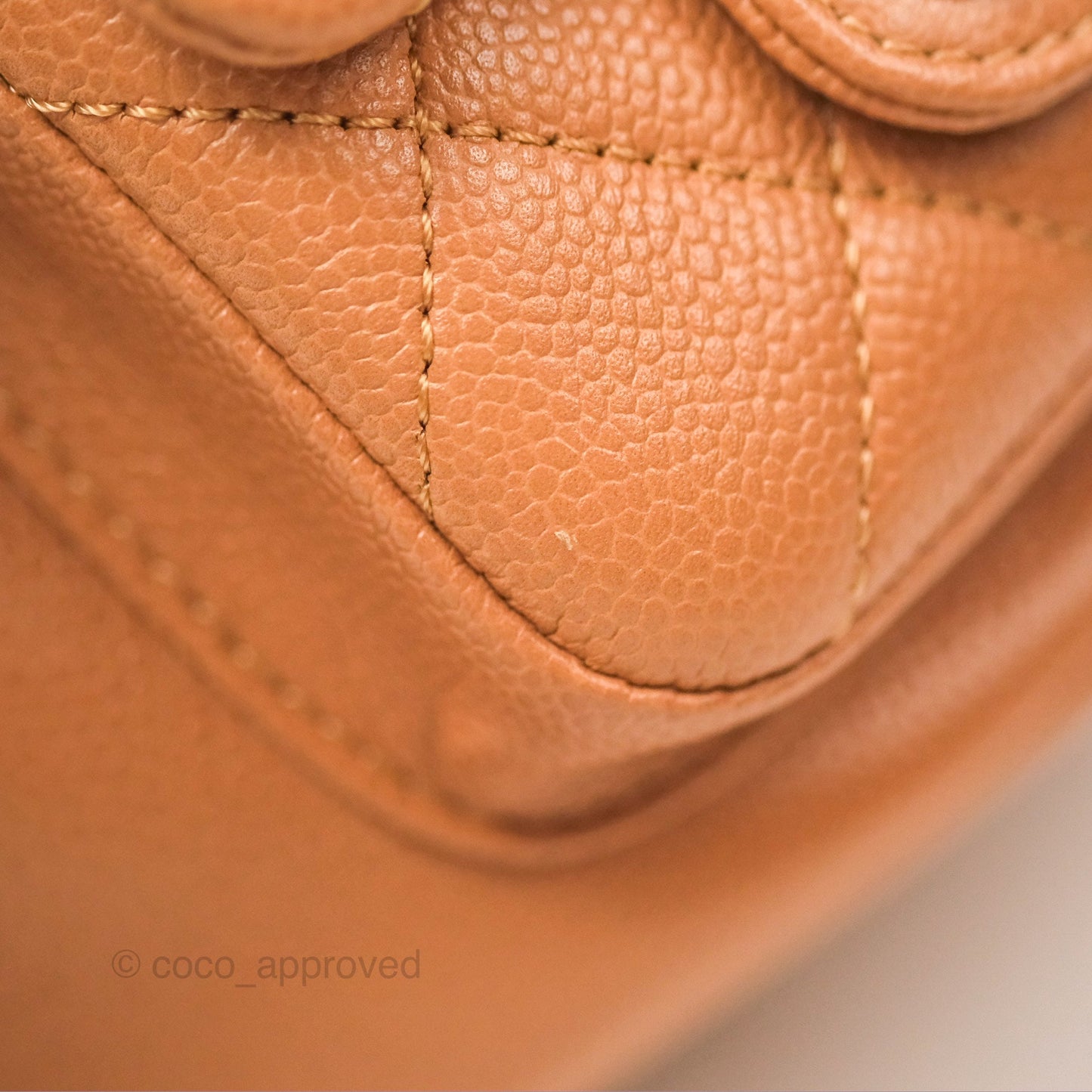 Chanel Duma Backpack Medium Dark Caramel Beige Caviar Gold Hardware