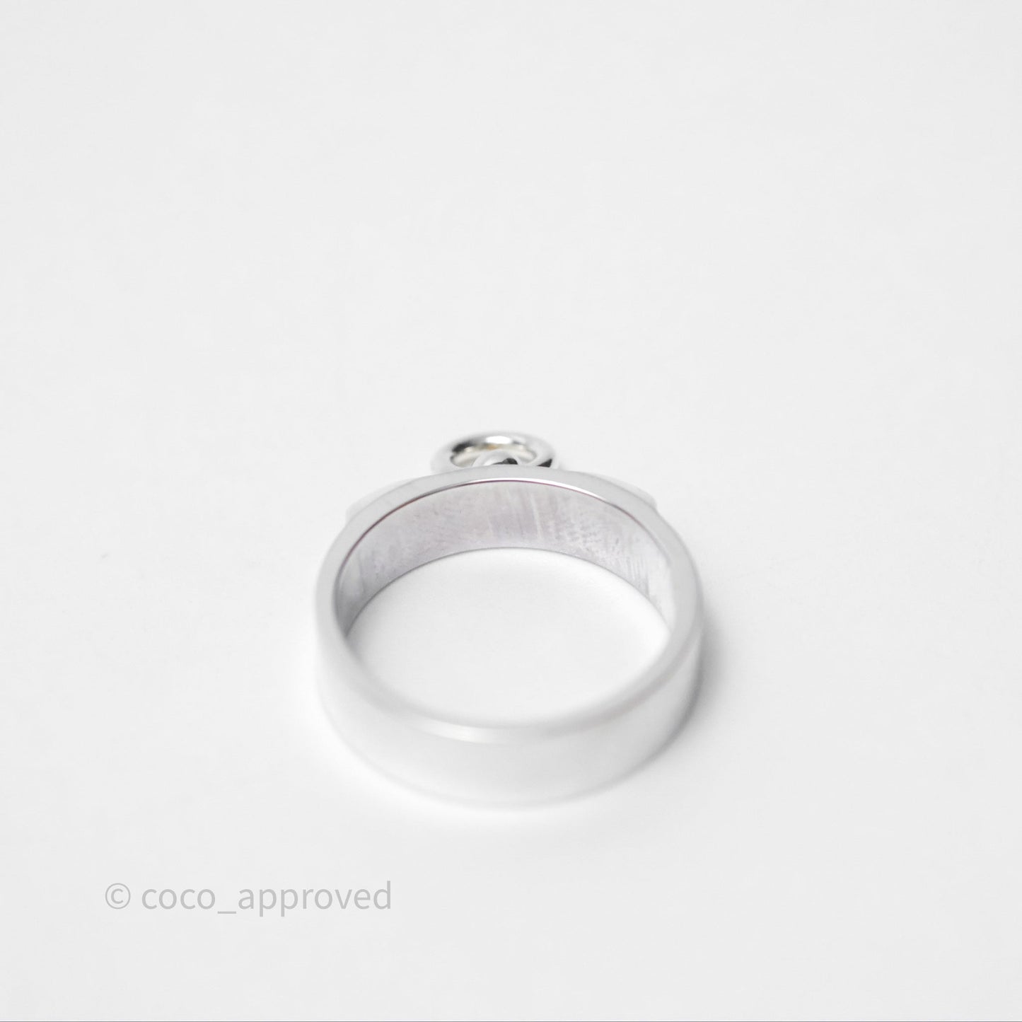 Hermes Collier de Chien Ring PM Sterling Silver Size 53