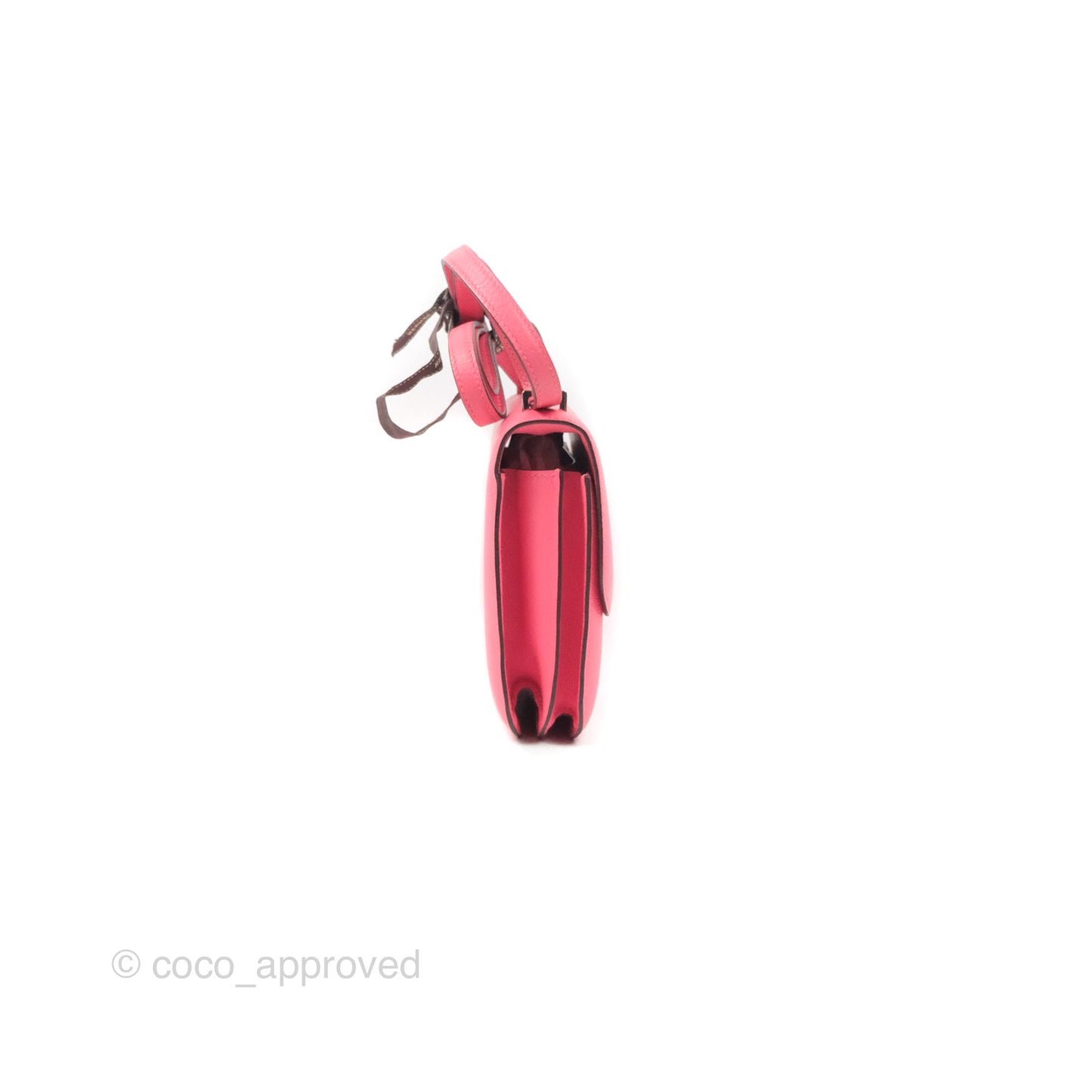 Hermès Constance Mini 18 Rose Azalee Evercolor Palladium Hardware