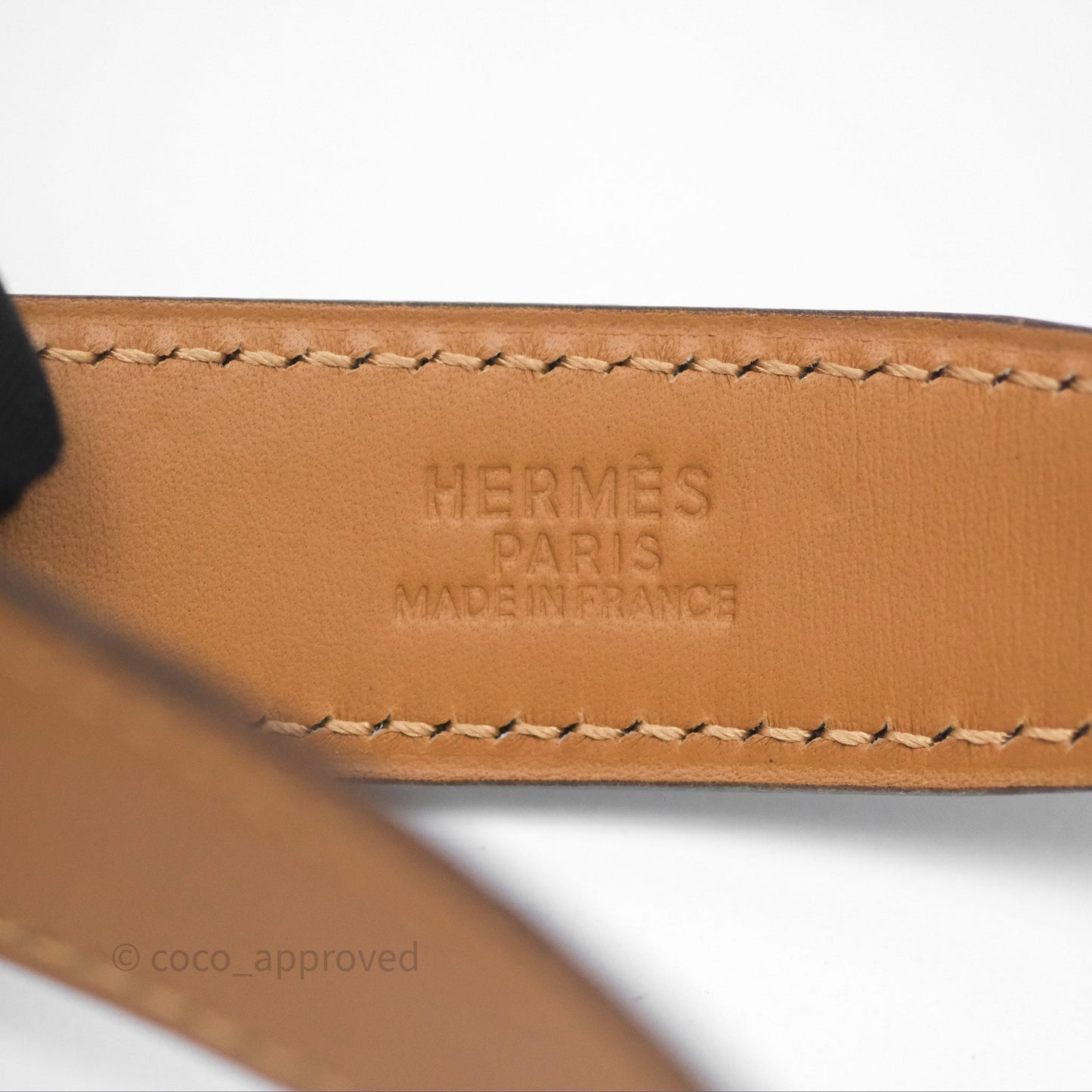 Hermès H Belt Buckle Ostrich Leather Brown Size 80