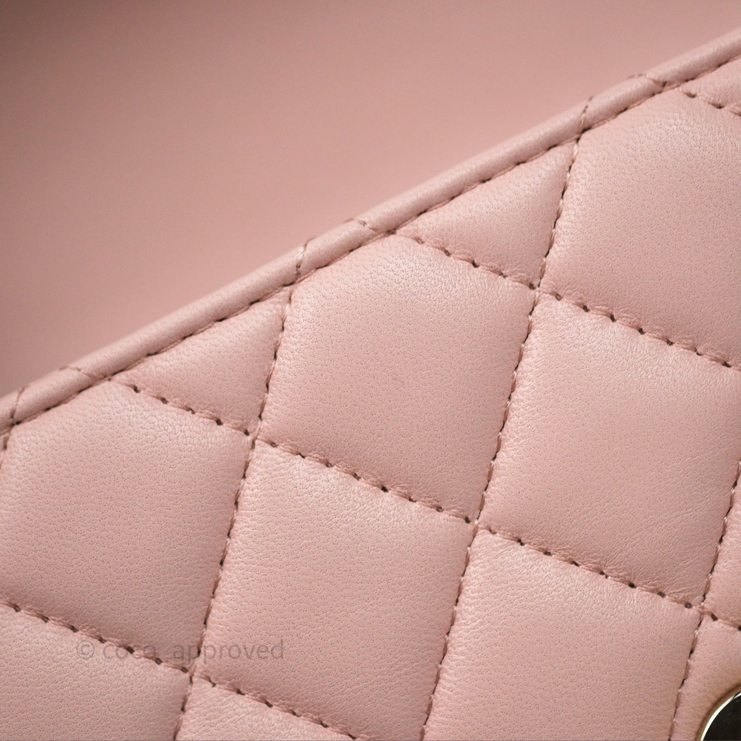 Chanel Top Handle Mini Rectangular Flap Pink Lambskin Gold Hardware