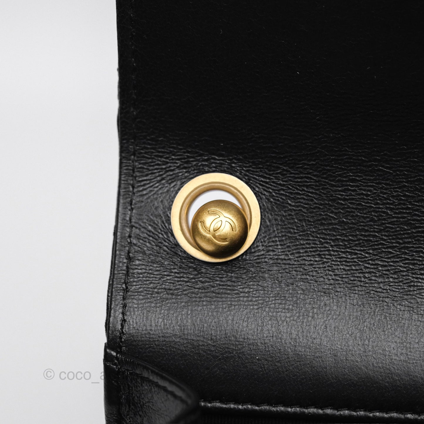 Chanel All Slide Wallet on Chain WOC Adjustable Chain Quilted Black Lambskin 22K
