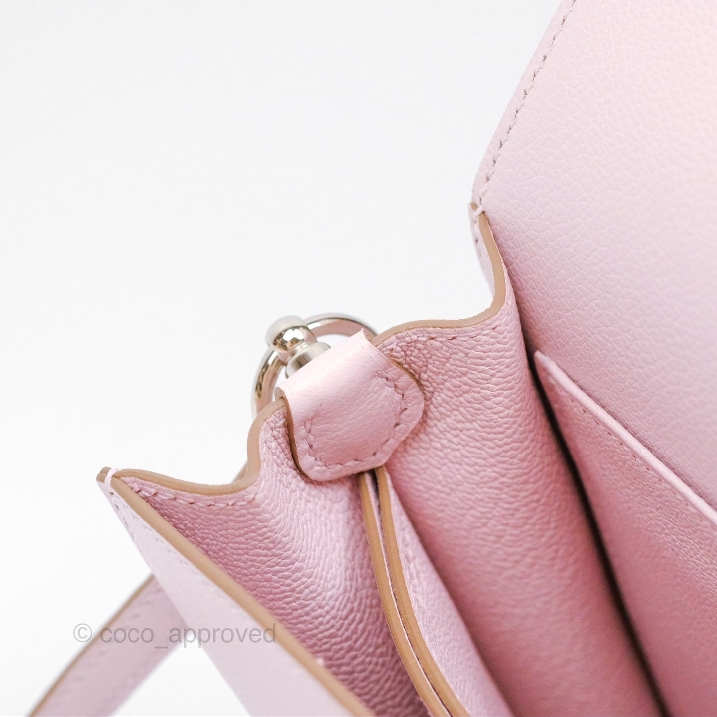 Hermès Roulis Mini 18 Mauve Pale Evercolor Palladium Hardware